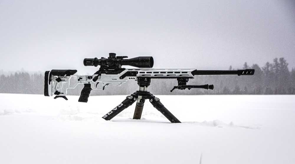 CDX-R7 LCP in Hybrid Stormtrooper White chambered in 6mm Creedmoor