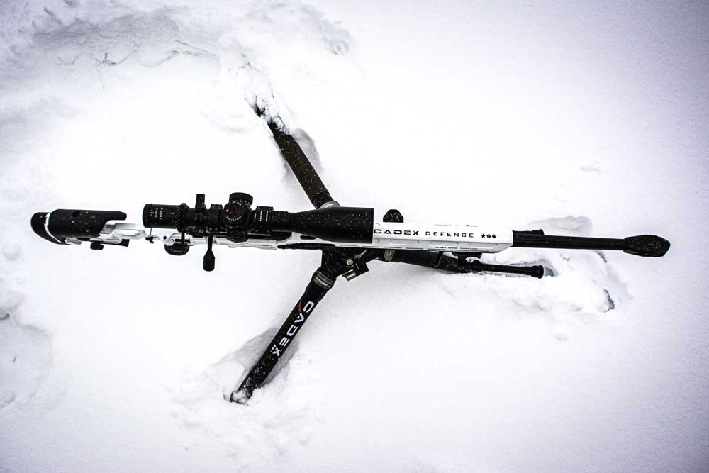 CDX-R7 LCP in Hybrid Stormtrooper White chambered in 6mm Creedmoor