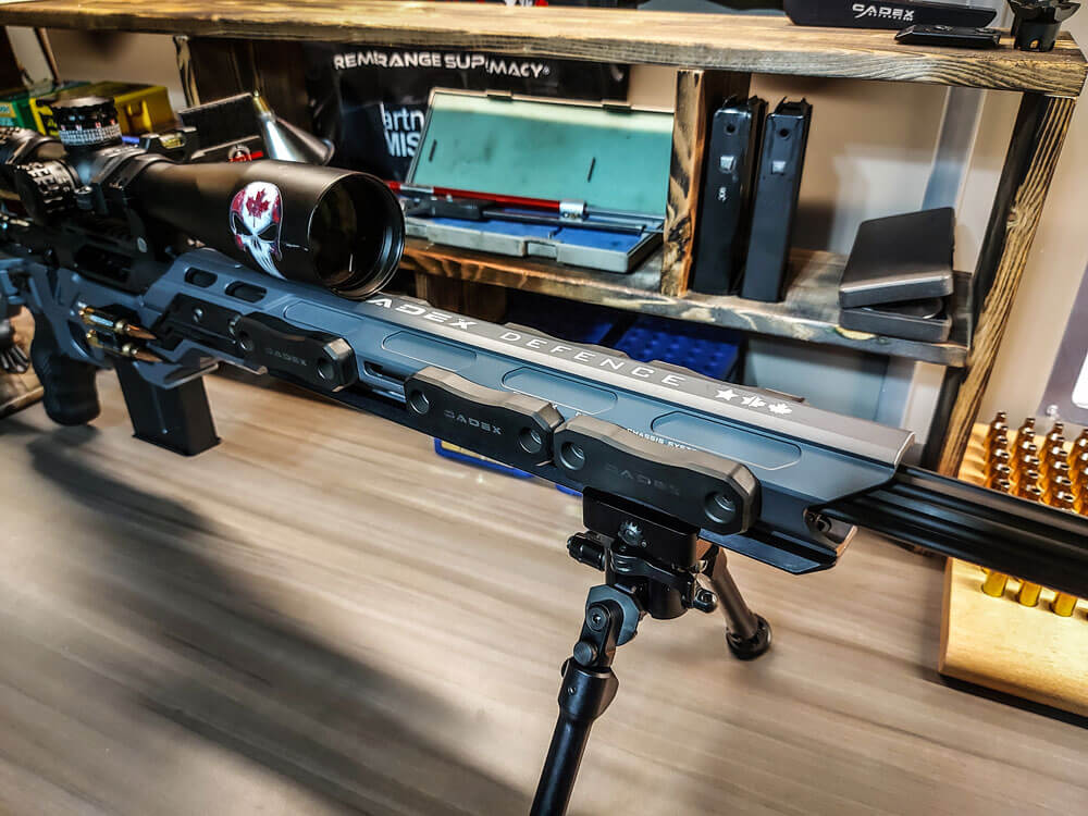 CDX-R7 LCP 6 Creedmoor featuring our Falcon Bipod Lite, MX1 Muzzle Brake and M-LOK Chassis Weights