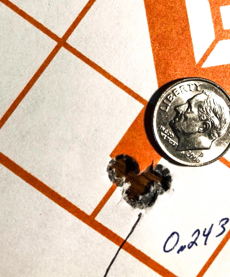 CDX-30 Guardian Lite in 6.5 Creedmoor. Five shots at 100 yards. Two inside prior shots.