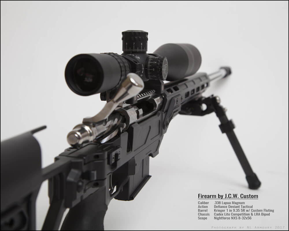 Lite Competition chassis outfitted with a Defiance Deviant Tactical action and a MX1 muzzle brake
