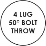 4 LUG 50 Bolt Throw